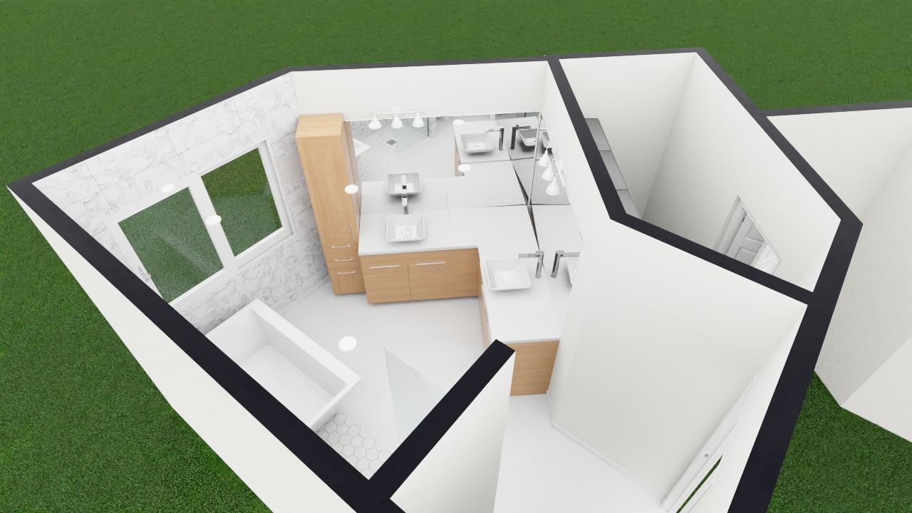 rendering of bathroom remodel