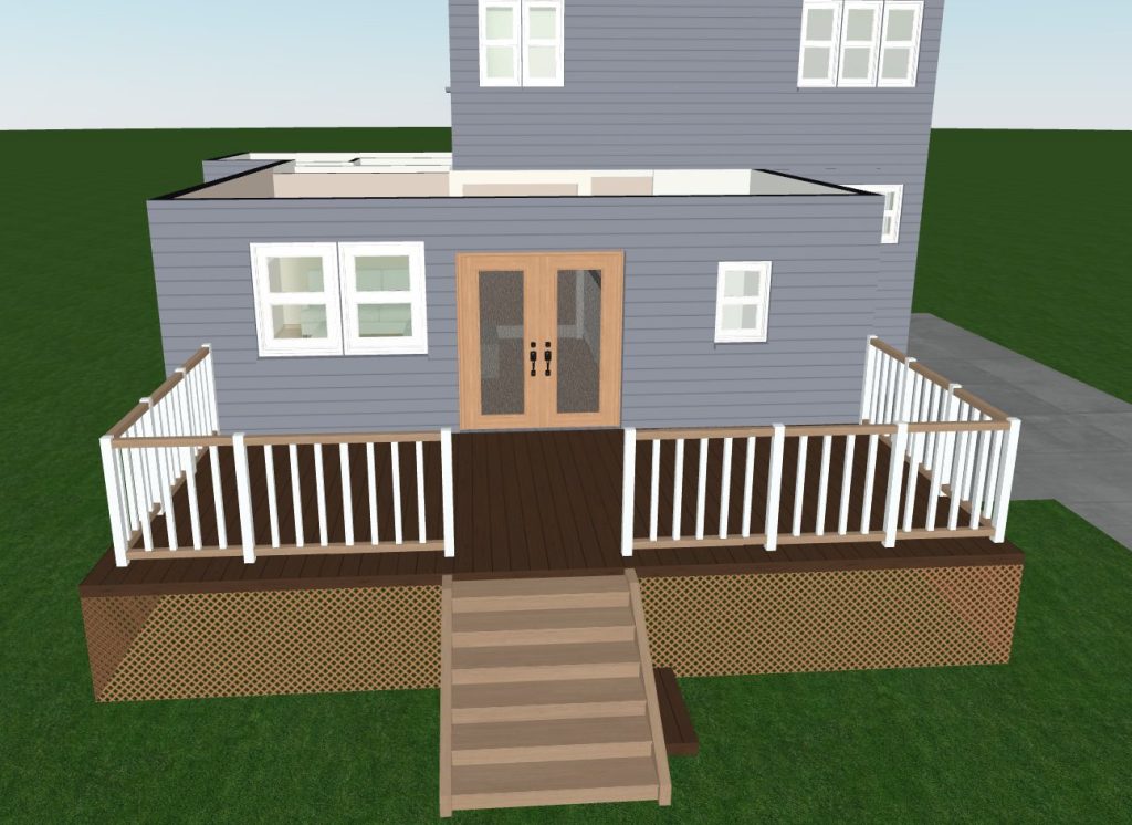 Rear Elevation Home Addition Design