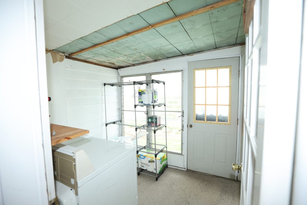 Laundry room Interior of the old addition