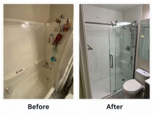 before and after bathroom remodel